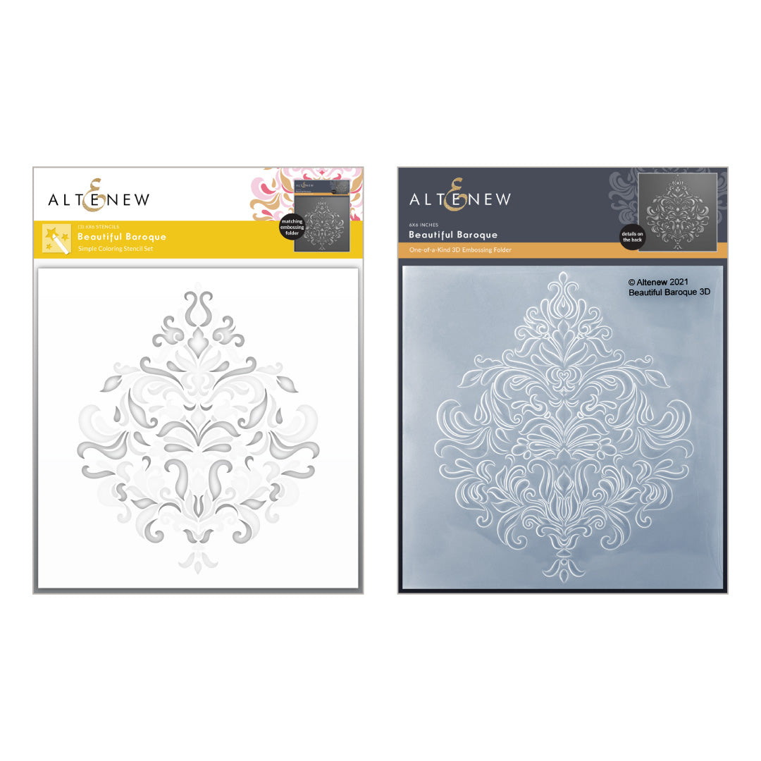 Stencil & Embossing Folder Bundle Beautiful Baroque