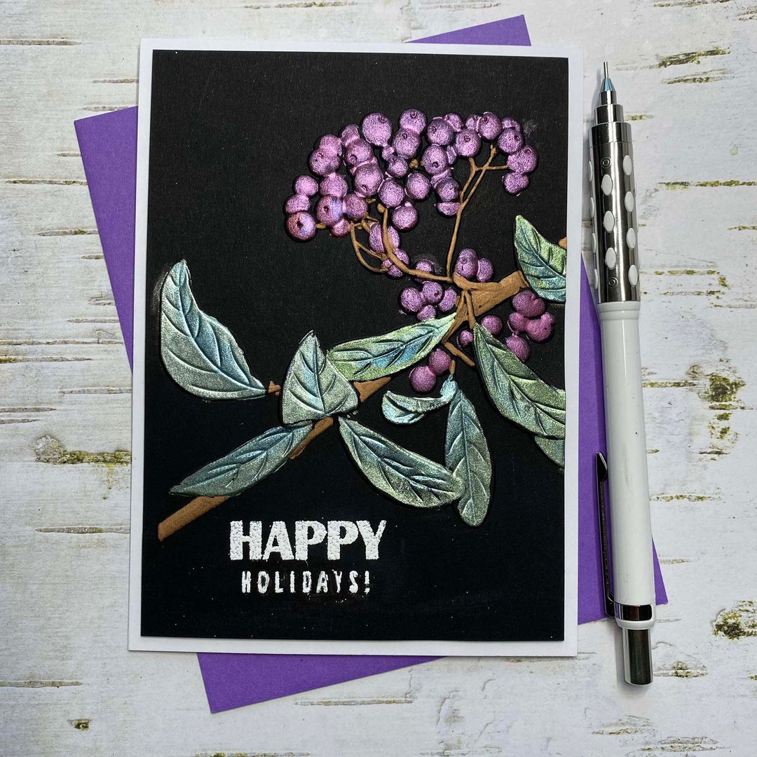 Stencil & Embossing Folder Bundle Berried Cotoneaster