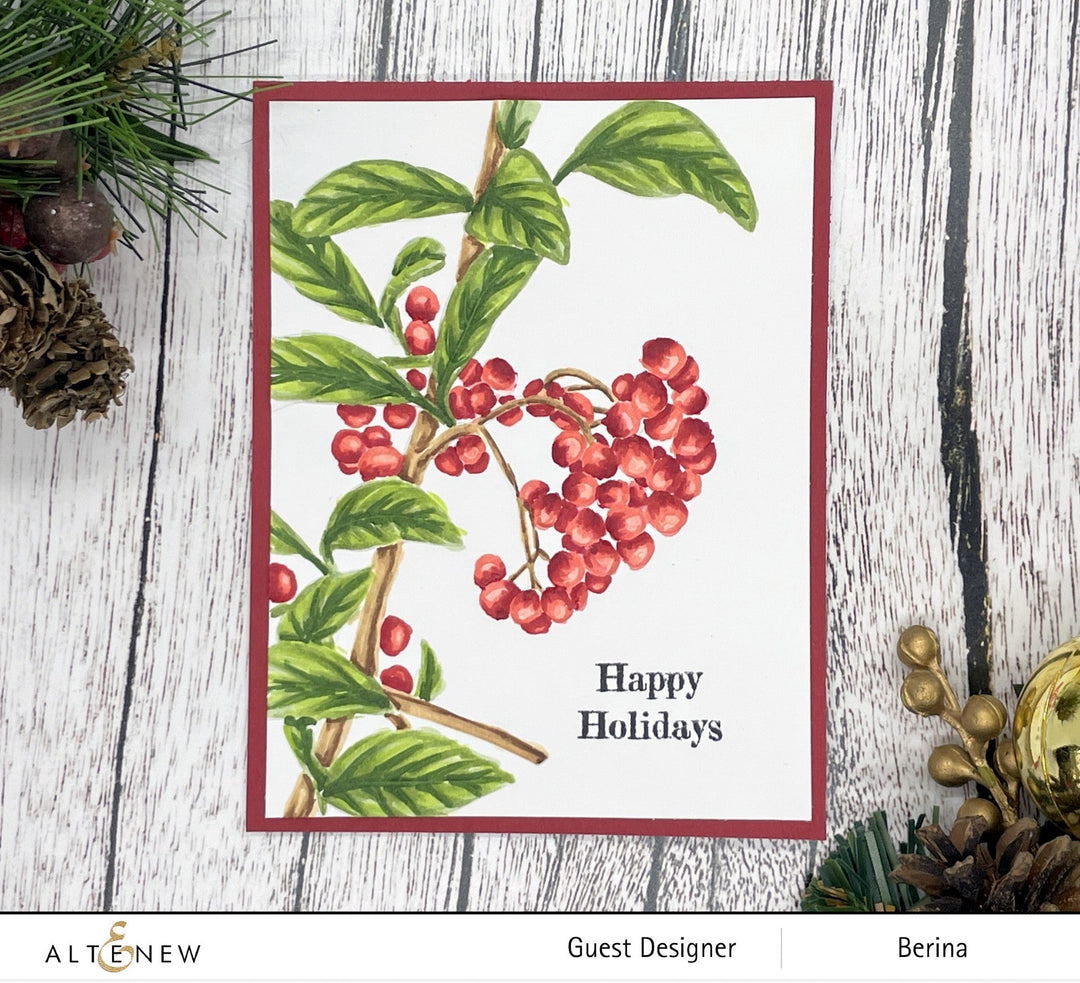 Stencil & Embossing Folder Bundle Berried Cotoneaster