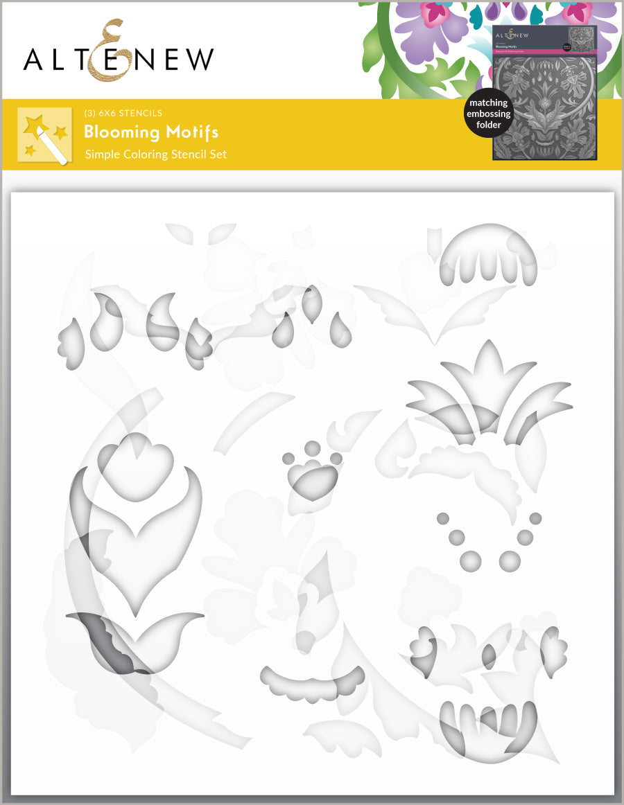 Stencil & Embossing Folder Bundle Blooming Motifs