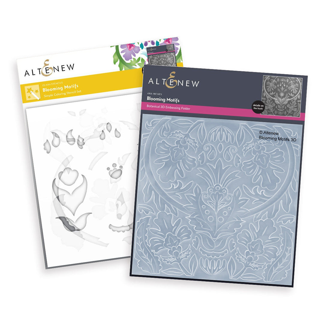 Stencil & Embossing Folder Bundle Blooming Motifs