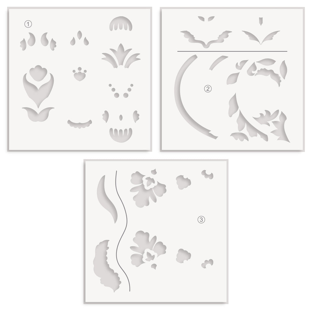 Stencil & Embossing Folder Bundle Blooming Motifs