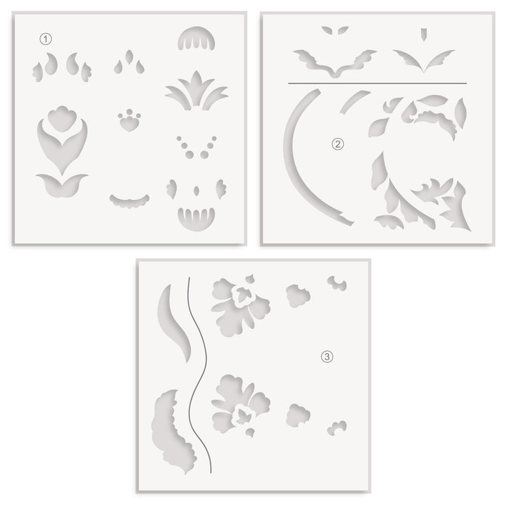 Stencil & Embossing Folder Bundle Blooming Motifs