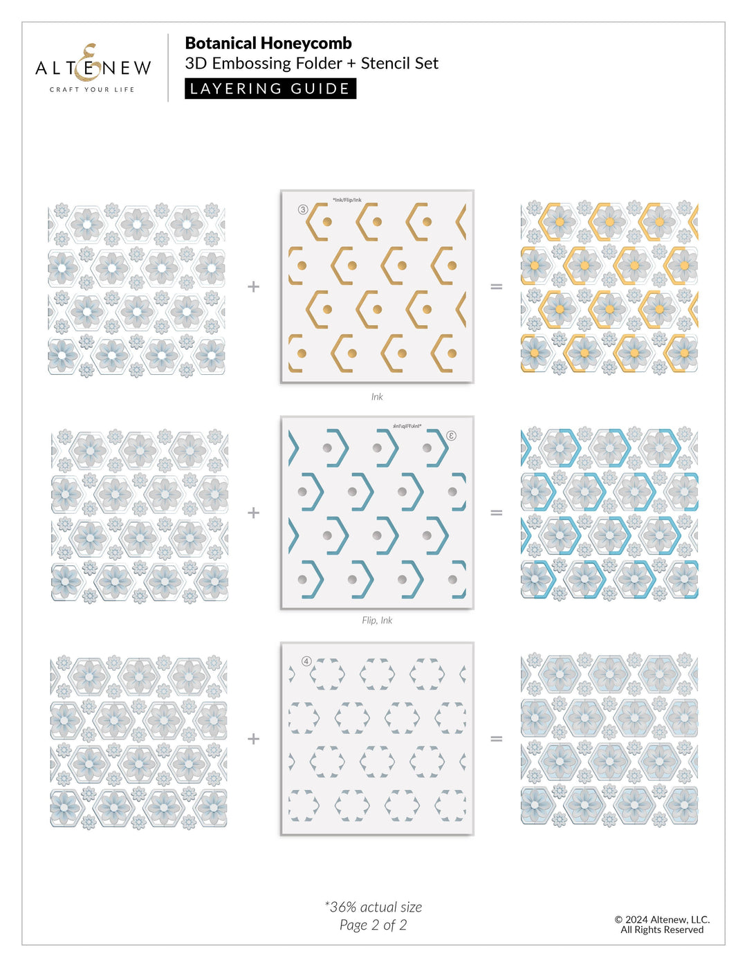 Stencil & Embossing Folder Bundle Botanical Honeycomb