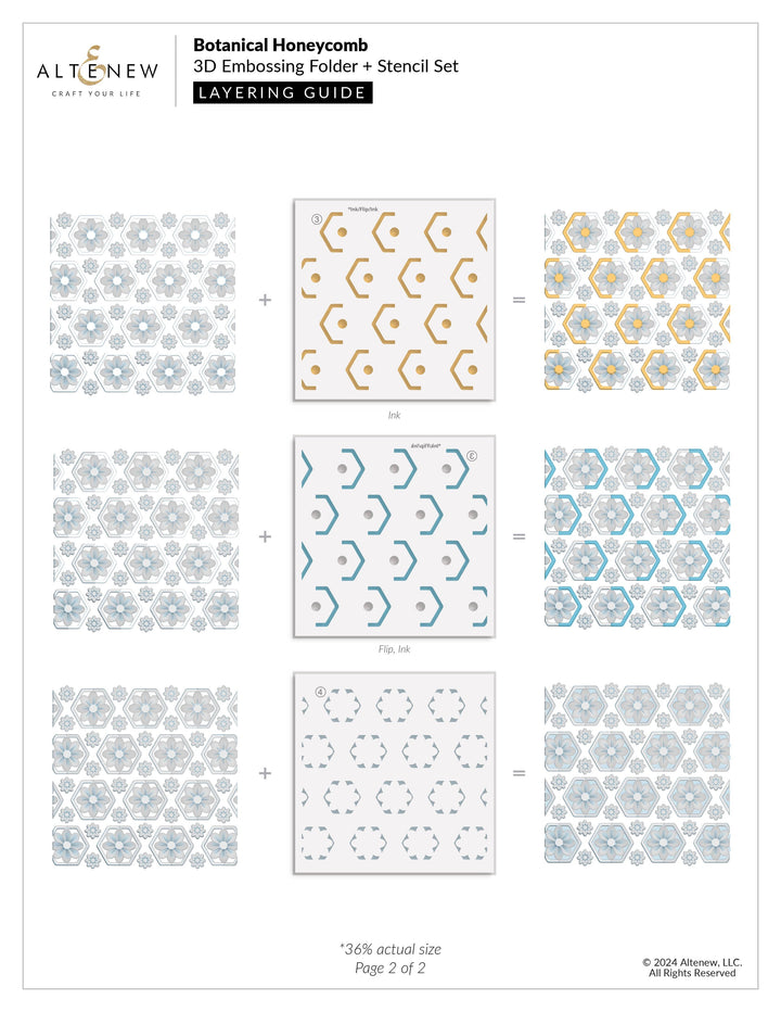 Stencil & Embossing Folder Bundle Botanical Honeycomb