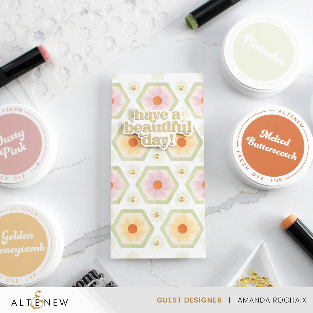 Stencil & Embossing Folder Bundle Botanical Honeycomb