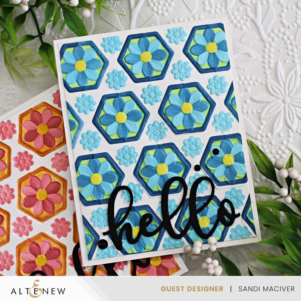 Stencil & Embossing Folder Bundle Botanical Honeycomb