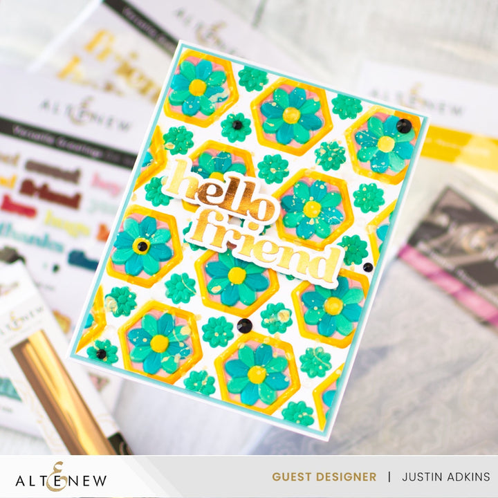 Stencil & Embossing Folder Bundle Botanical Honeycomb