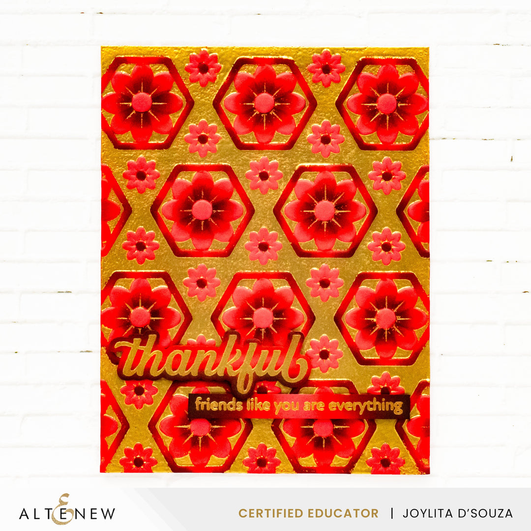 Stencil & Embossing Folder Bundle Botanical Honeycomb