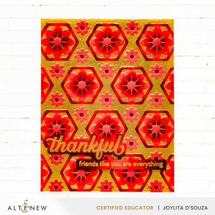 Stencil & Embossing Folder Bundle Botanical Honeycomb