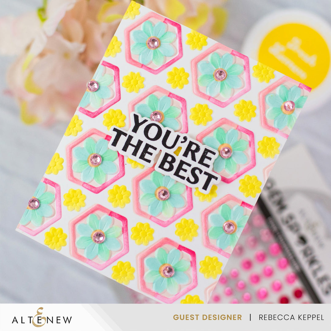 Stencil & Embossing Folder Bundle Botanical Honeycomb