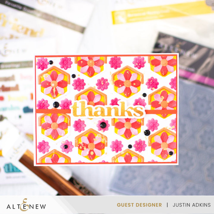 Stencil & Embossing Folder Bundle Botanical Honeycomb