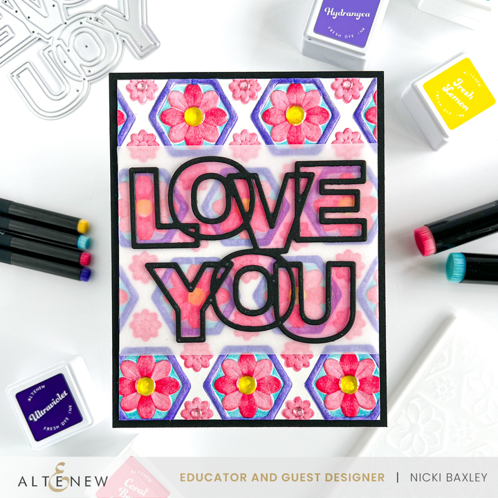 Stencil & Embossing Folder Bundle Botanical Honeycomb