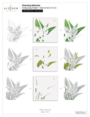Stencil & Embossing Folder Bundle Charming Heliconia