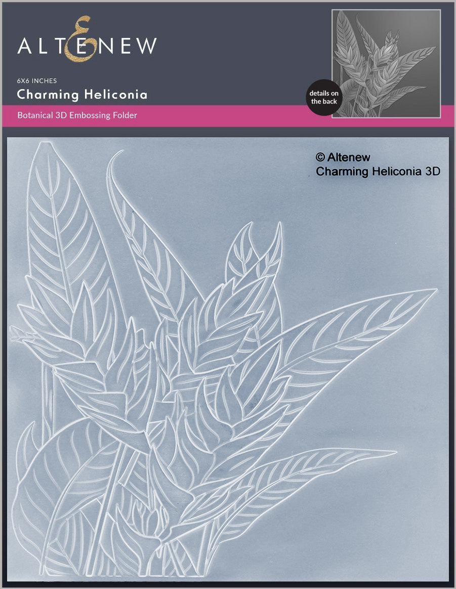 Stencil & Embossing Folder Bundle Charming Heliconia