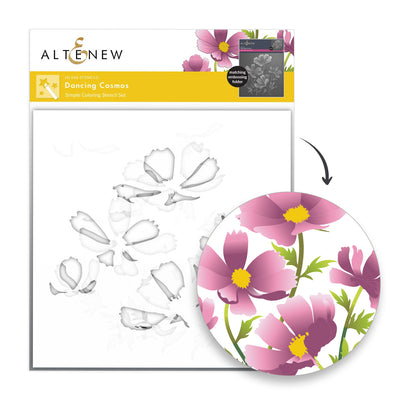 Stencil & Embossing Folder Bundle Dancing Cosmos