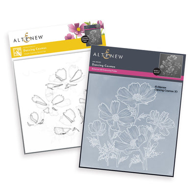 Stencil & Embossing Folder Bundle Dancing Cosmos