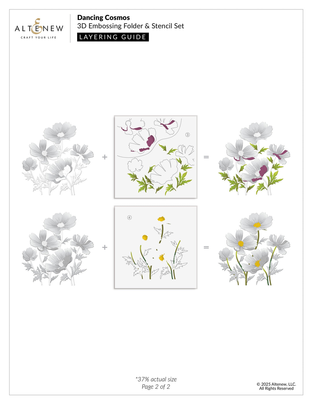 Stencil & Embossing Folder Bundle Dancing Cosmos