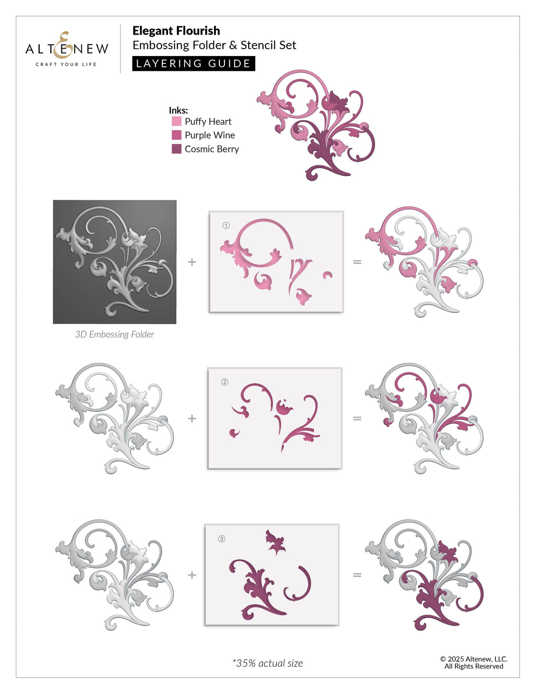 Stencil & Embossing Folder Bundle Elegant Flourish
