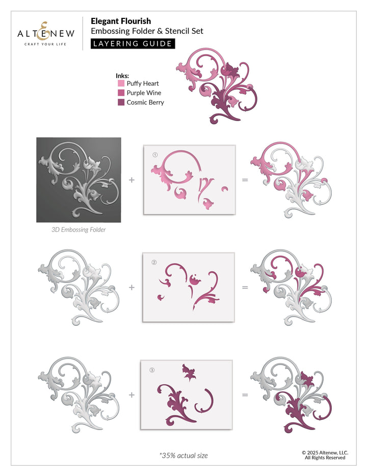Stencil & Embossing Folder Bundle Elegant Flourish