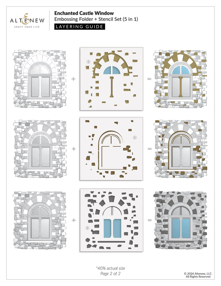 Stencil & Embossing Folder Bundle Enchanted Castle