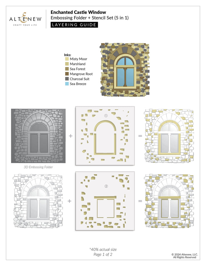 Stencil & Embossing Folder Bundle Enchanted Castle