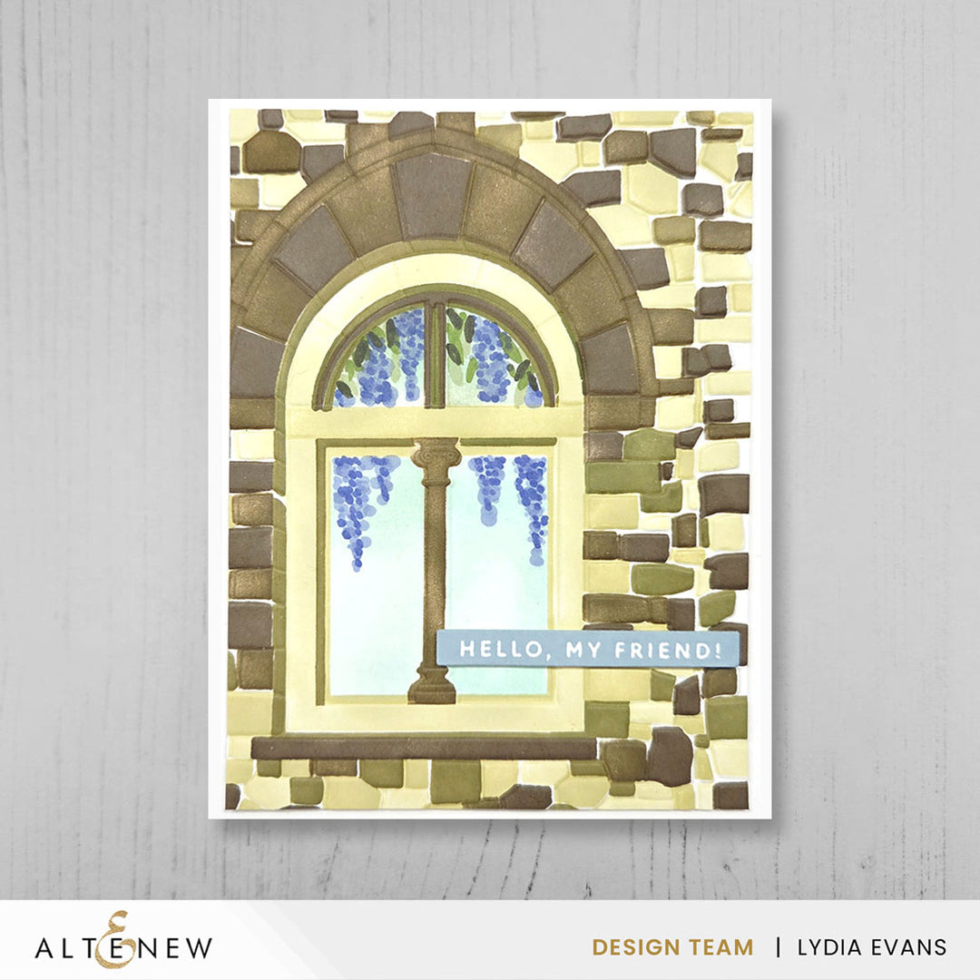 Stencil & Embossing Folder Bundle Enchanted Castle Window