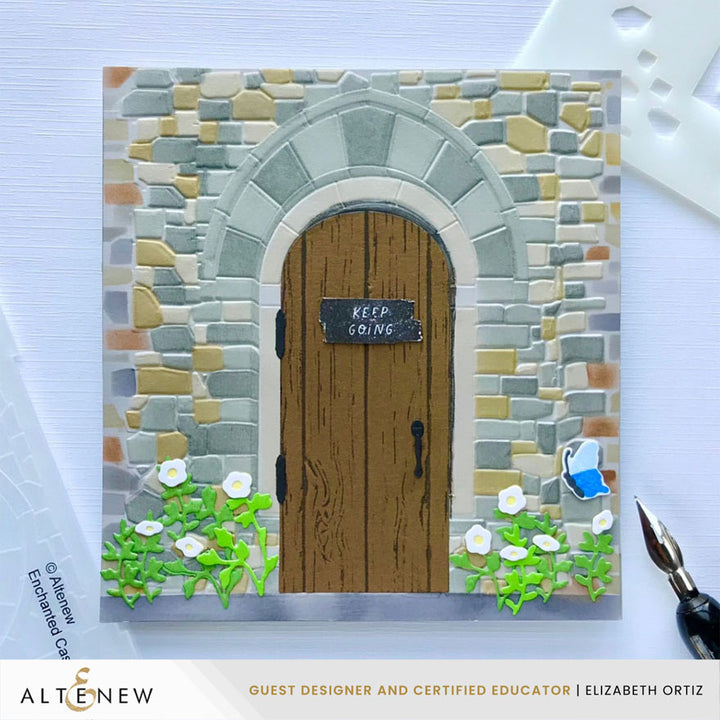 Stencil & Embossing Folder Bundle Enchanted Castle Window