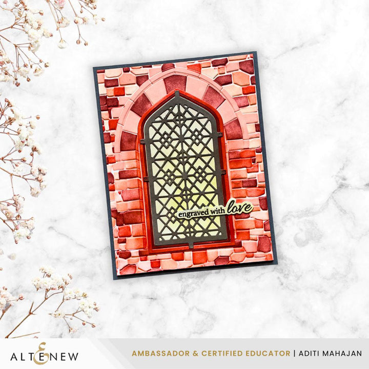 Stencil & Embossing Folder Bundle Enchanted Castle Window