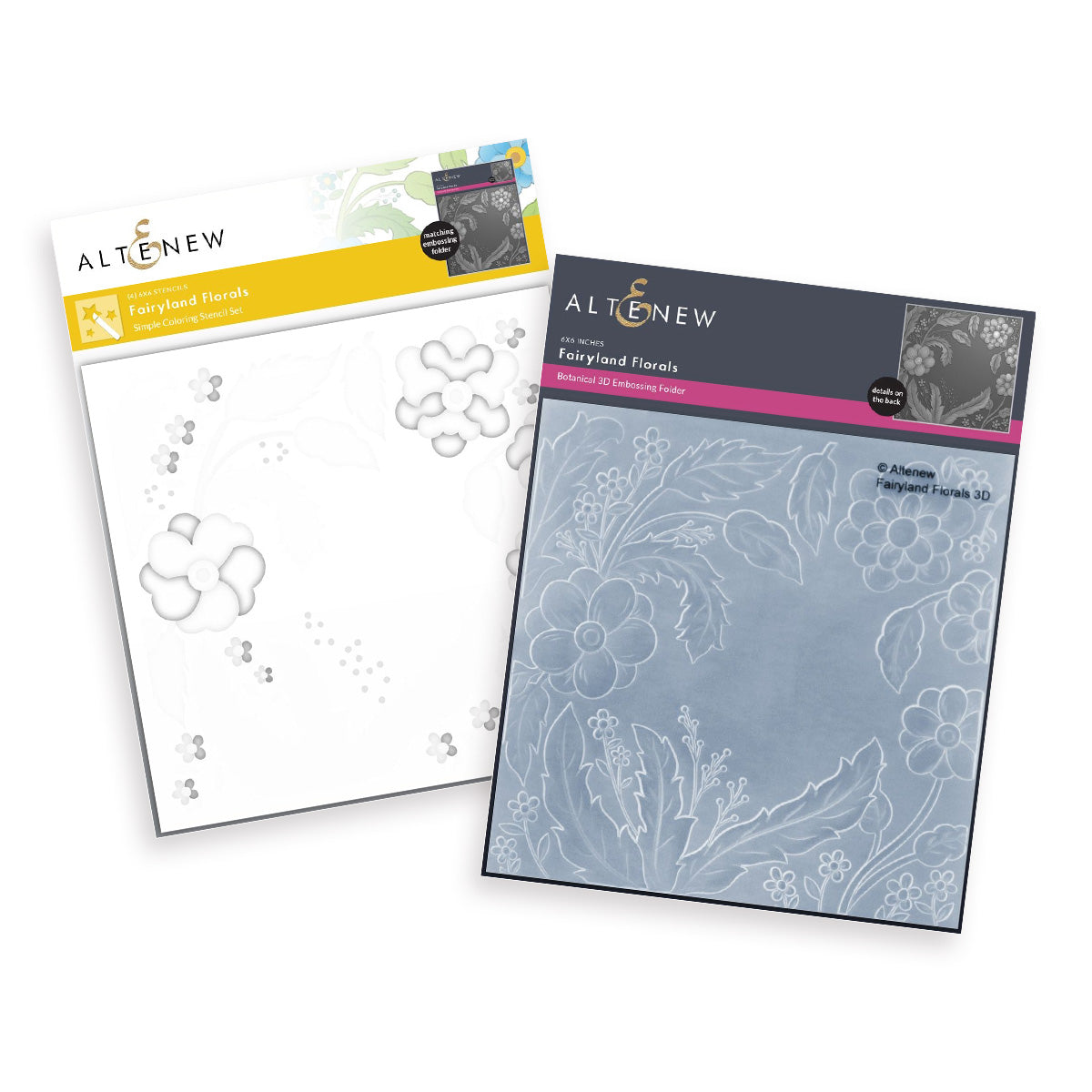 Stencil & Embossing Folder Bundle Fairyland Florals