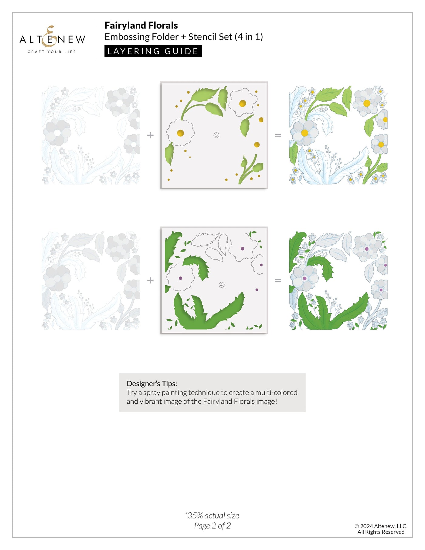 Stencil & Embossing Folder Bundle Fairyland Florals