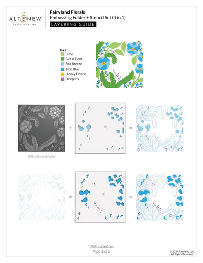 Stencil & Embossing Folder Bundle Fairyland Florals