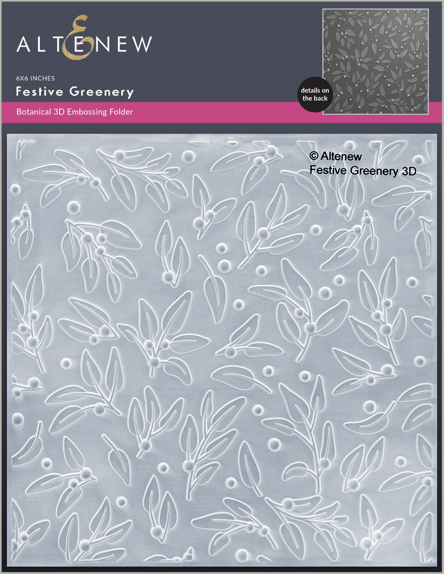 Stencil & Embossing Folder Bundle Festive Greenery