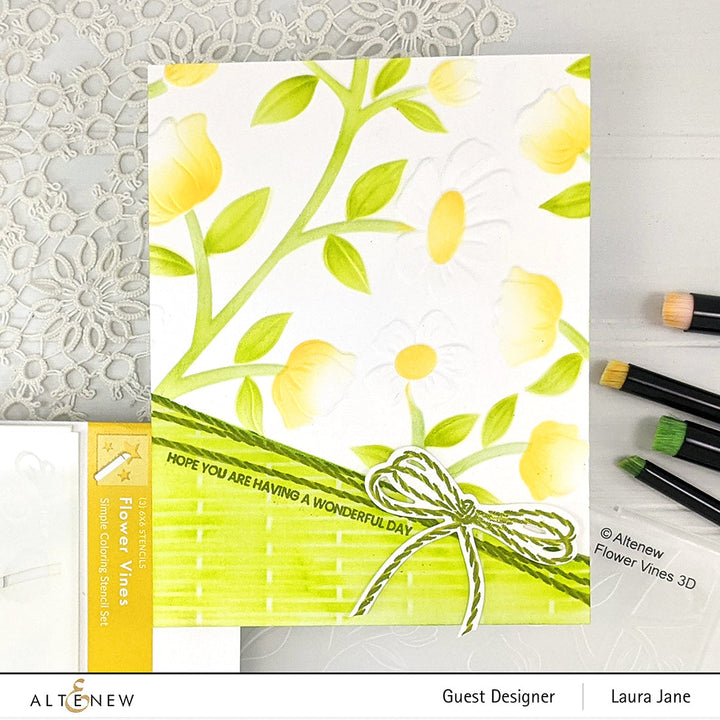 Stencil & Embossing Folder Bundle Flower Vines