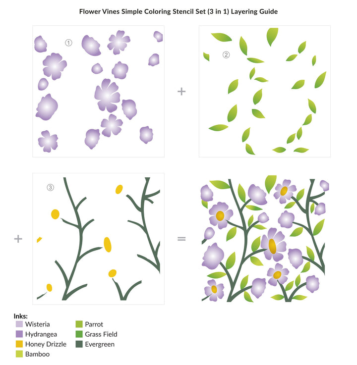 Stencil & Embossing Folder Bundle Flower Vines