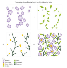 Stencil & Embossing Folder Bundle Flower Vines
