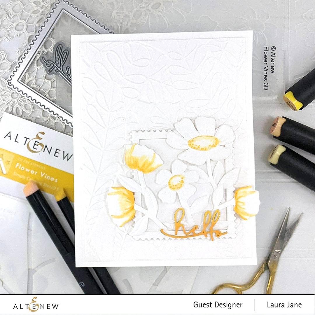 Stencil & Embossing Folder Bundle Flower Vines