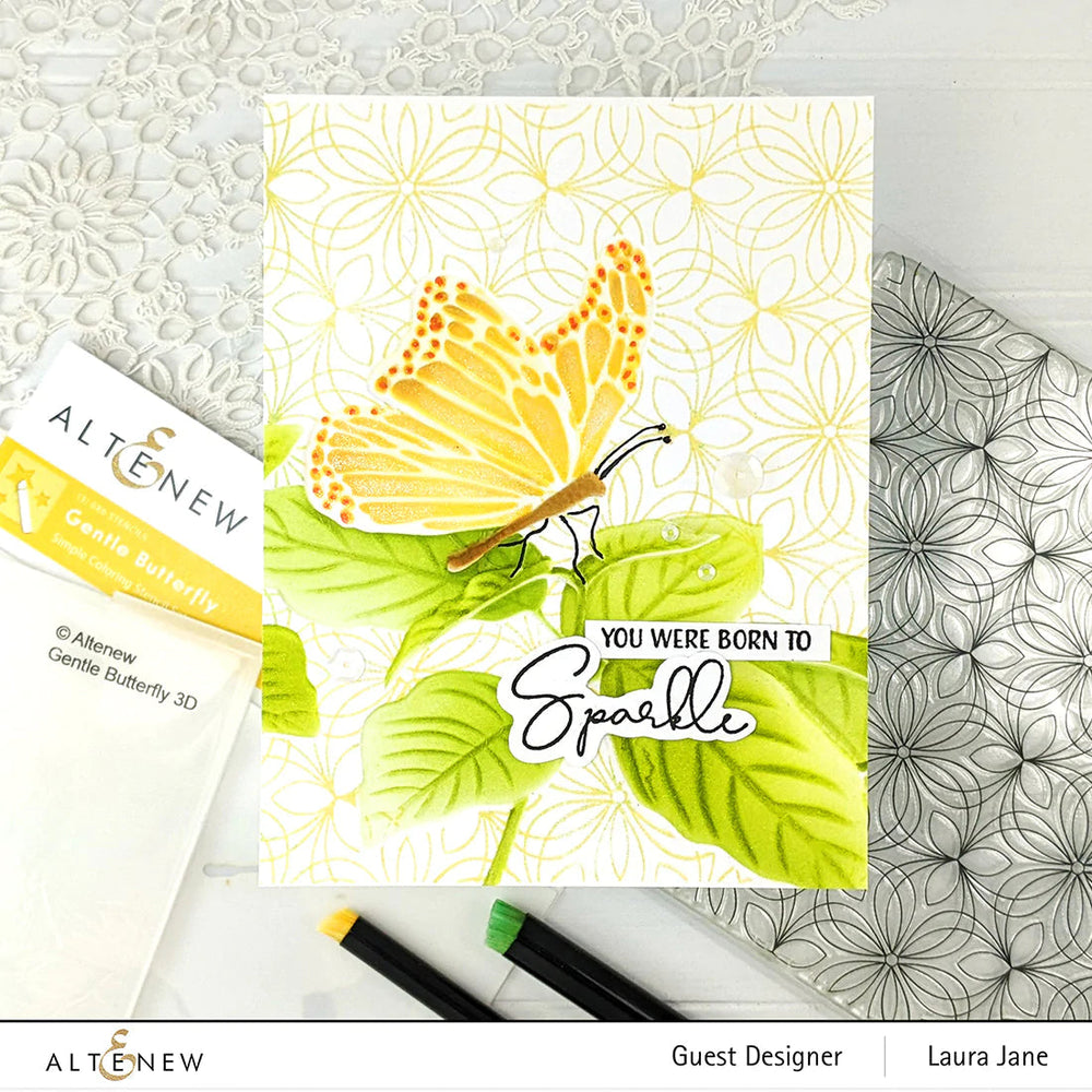 Stencil & Embossing Folder Bundle Gentle Butterfly