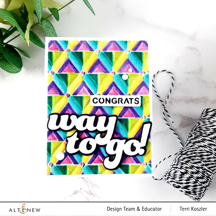 Stencil & Embossing Folder Bundle Geo Triangles