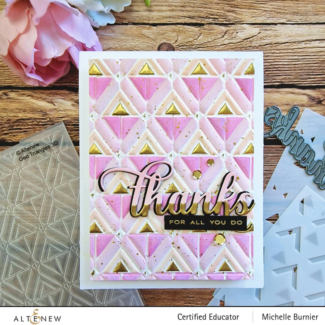 Stencil & Embossing Folder Bundle Geo Triangles