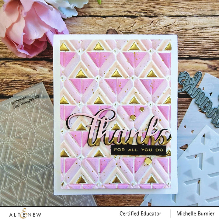 Stencil & Embossing Folder Bundle Geo Triangles