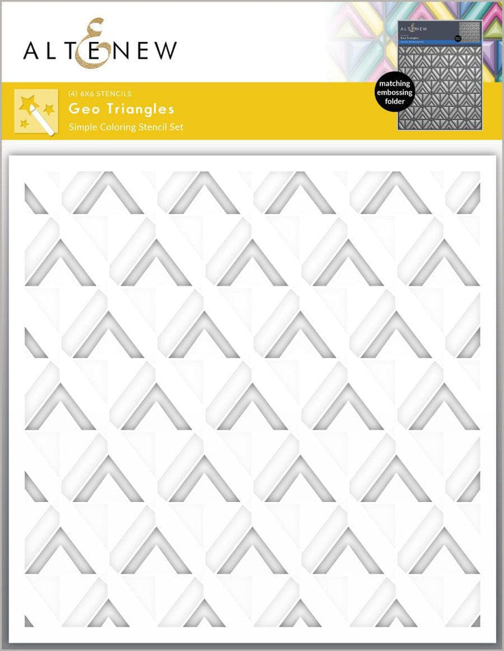 Stencil & Embossing Folder Bundle Geo Triangles