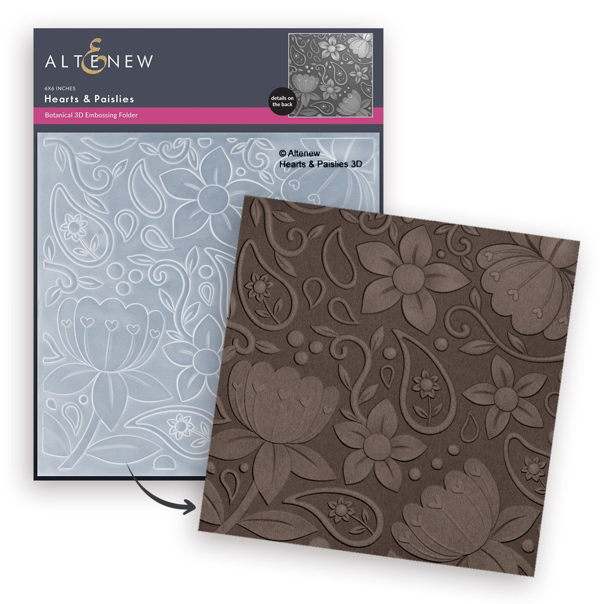 Stencil & Embossing Folder Bundle Hearts & Paislies
