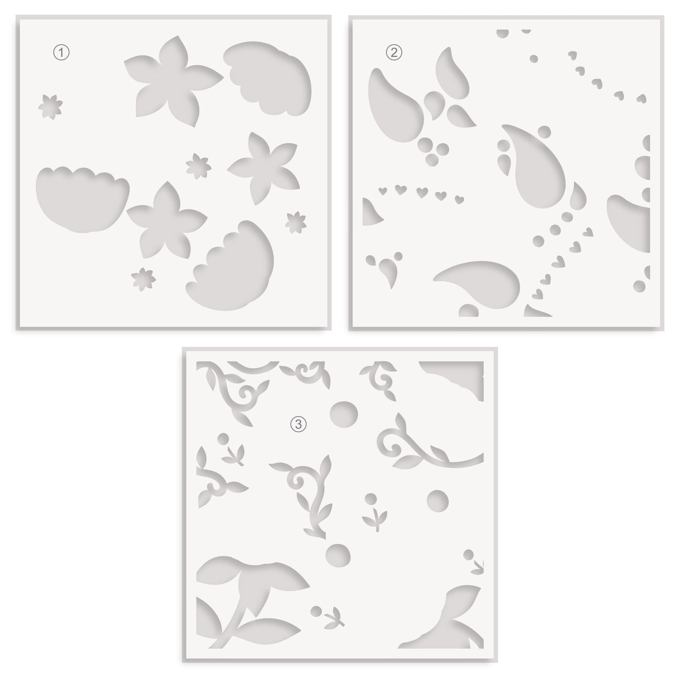 Stencil & Embossing Folder Bundle Hearts & Paislies