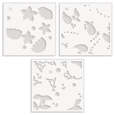 Stencil & Embossing Folder Bundle Hearts & Paislies