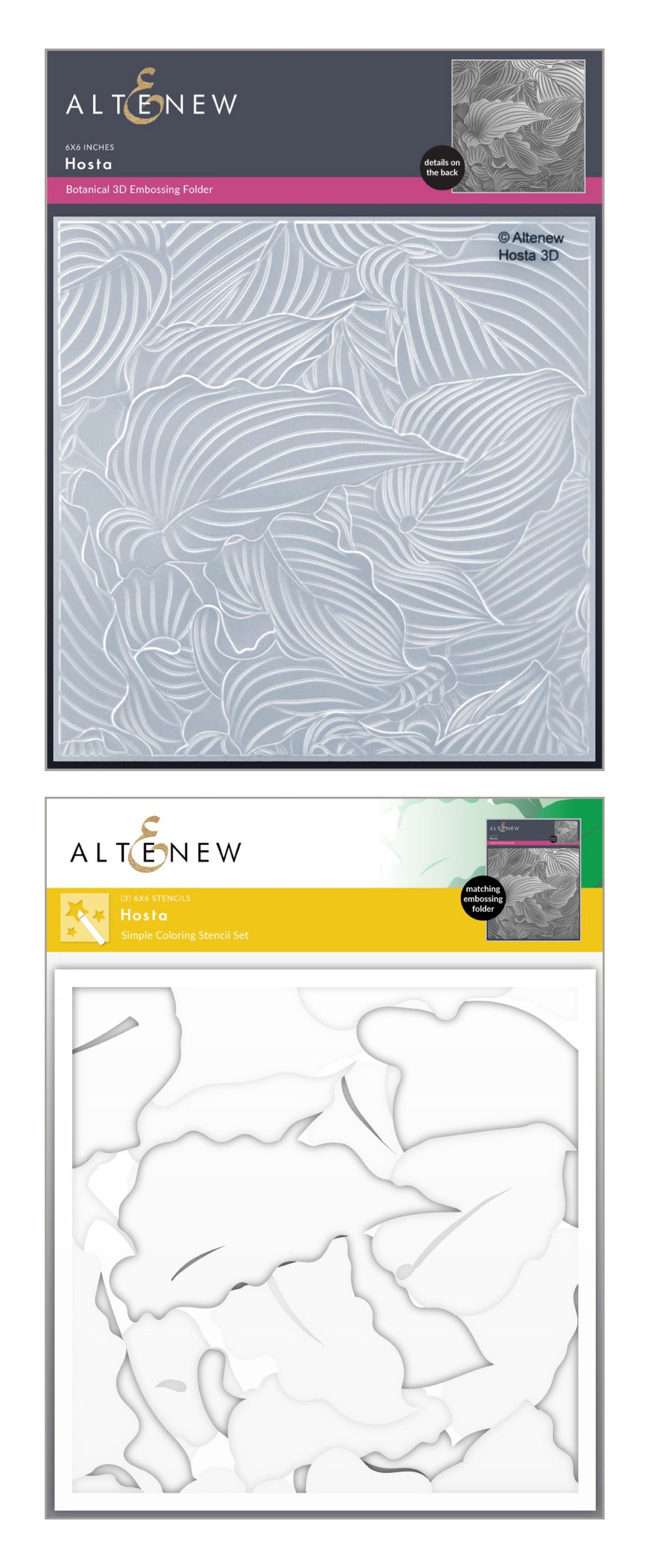 Stencil & Embossing Folder Bundle Hosta