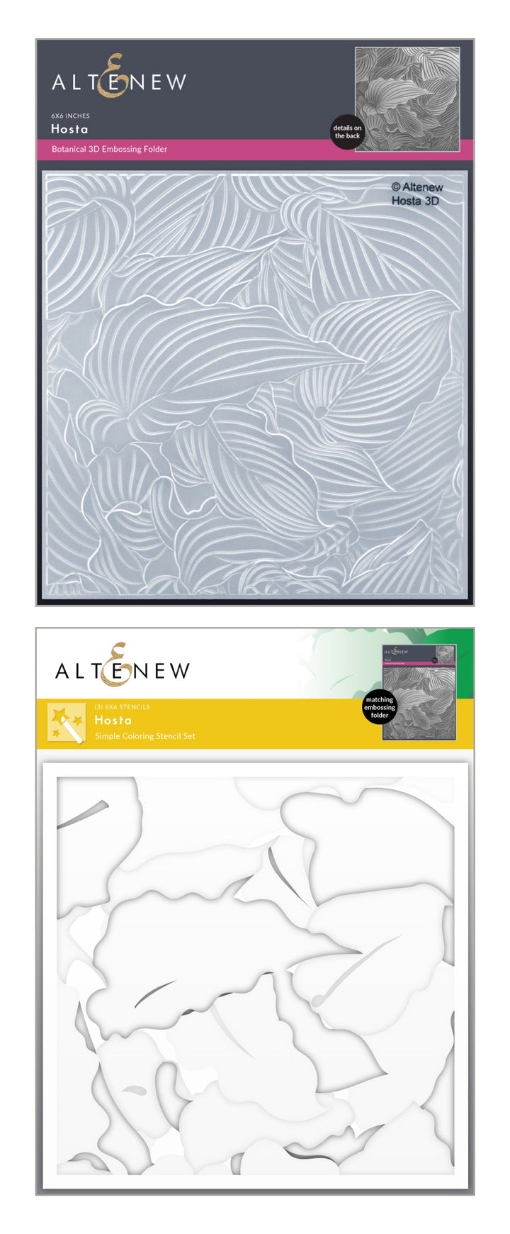 Stencil & Embossing Folder Bundle Hosta