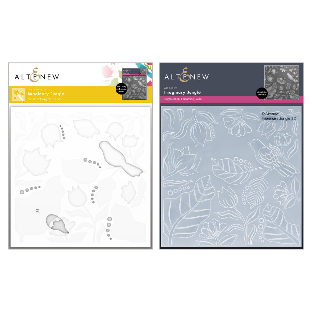 Stencil & Embossing Folder Bundle Imaginary Jungle
