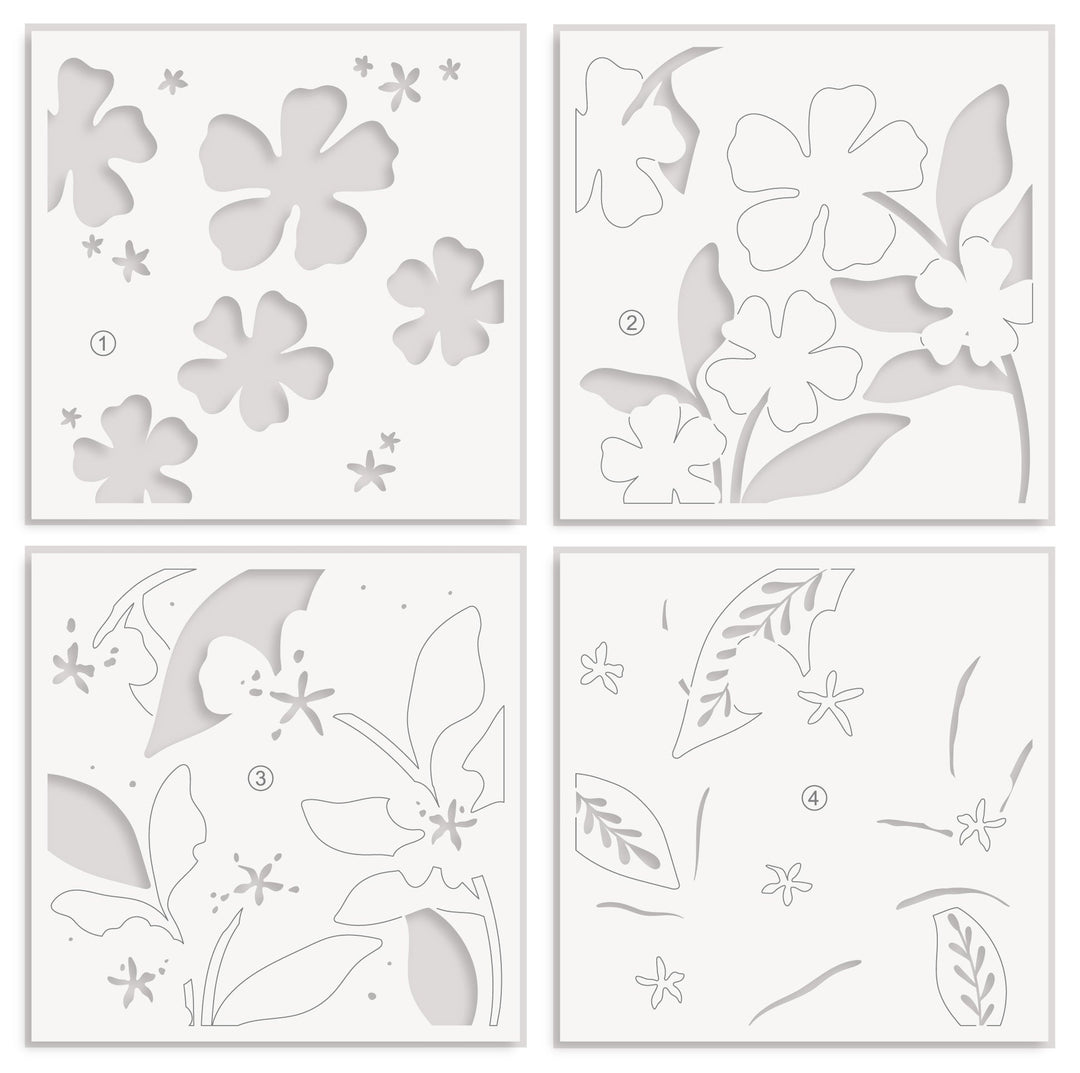 Stencil & Embossing Folder Bundle Joyful Garden