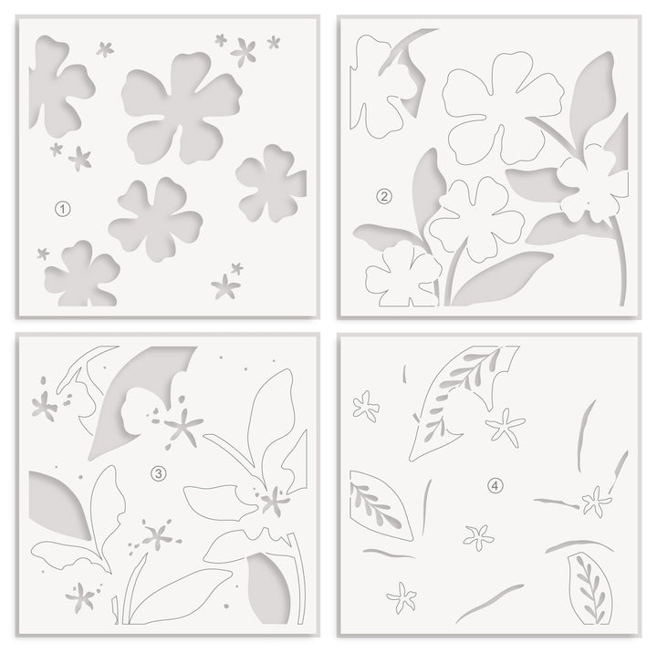 Stencil & Embossing Folder Bundle Joyful Garden
